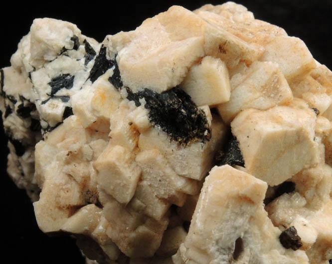 Microcline with Arfvedsonite from Hurricane Mountain, east of Intervale, Carroll County, New Hampshire