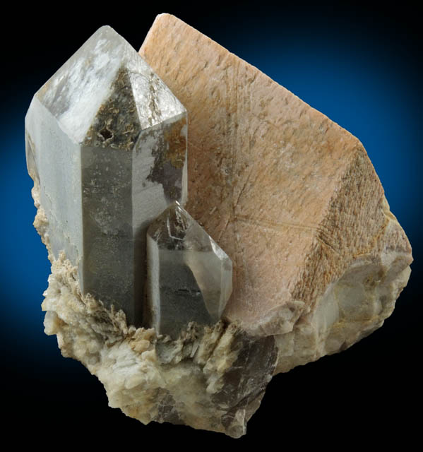 Microcline with Smoky Quartz from Moat Mountain, west of North Conway, Carroll County, New Hampshire
