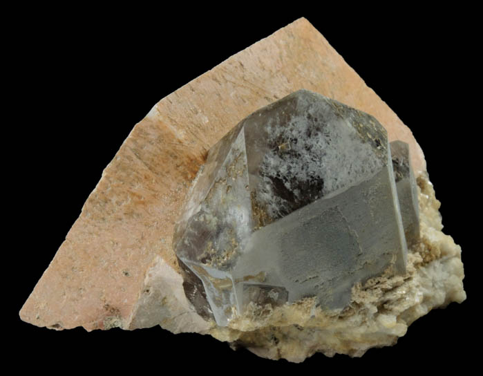 Microcline with Smoky Quartz from Moat Mountain, west of North Conway, Carroll County, New Hampshire