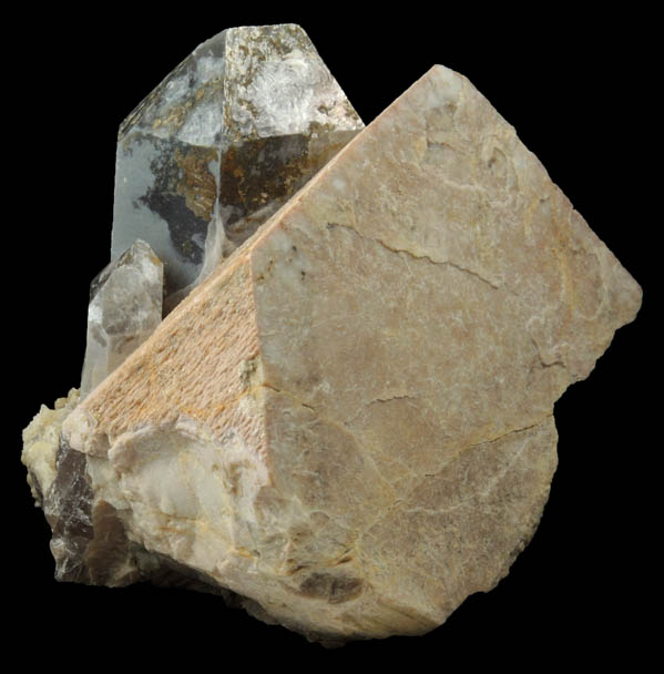 Microcline with Smoky Quartz from Moat Mountain, west of North Conway, Carroll County, New Hampshire