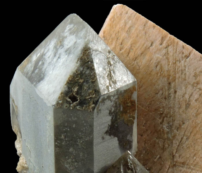 Microcline with Smoky Quartz from Moat Mountain, west of North Conway, Carroll County, New Hampshire