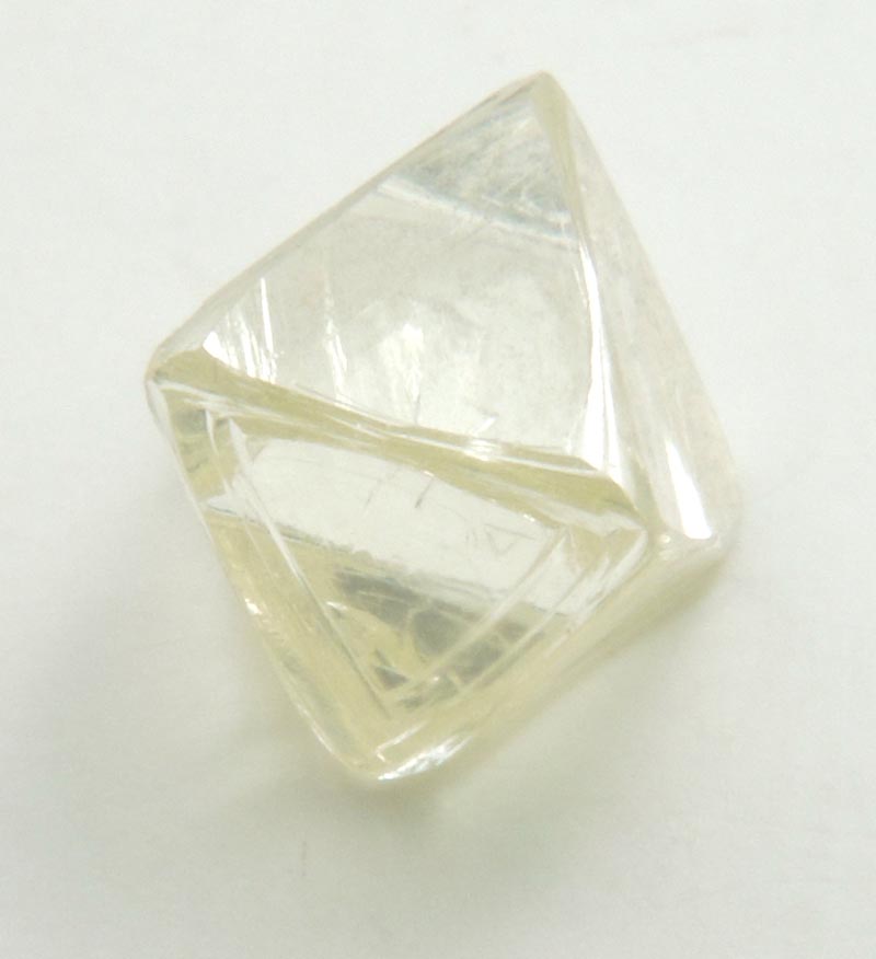 Diamond (0.87 carat yellow cuttable gem-grade octahedral crystal) from Jwaneng Mine, Naledi River Valley, Botswana