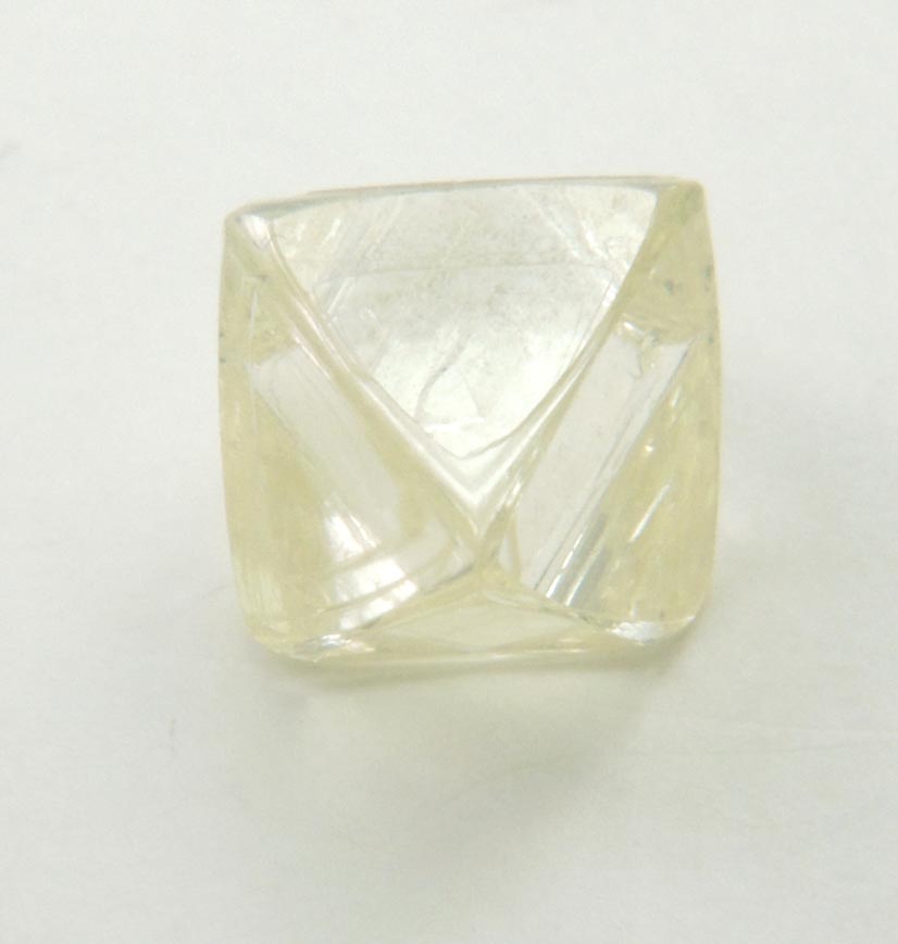 Diamond (0.87 carat yellow cuttable gem-grade octahedral crystal) from Jwaneng Mine, Naledi River Valley, Botswana