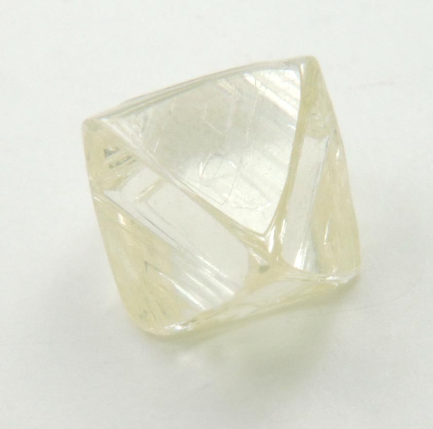 Diamond (0.87 carat yellow cuttable gem-grade octahedral crystal) from Jwaneng Mine, Naledi River Valley, Botswana