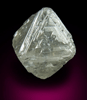 Diamond (7.68 carat gray octahedral crystal) from Oranjemund District, southern coastal Namib Desert, Namibia
