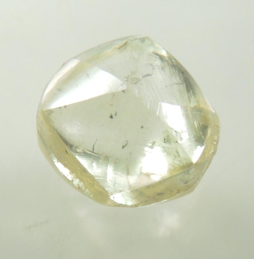 Diamond (3.88 carat gem-grade yellow complex diamond) from Almazy Anabara Mine, Sakha Republic, Siberia, Russia