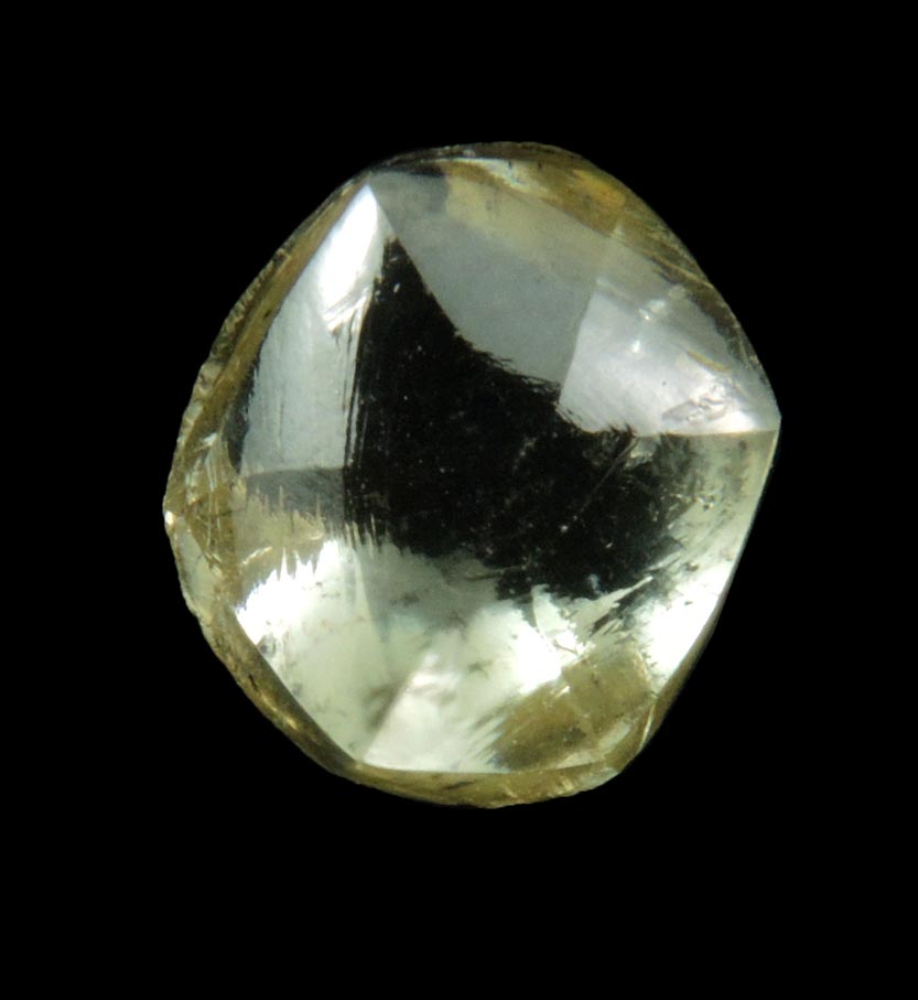 Diamond (3.88 carat gem-grade yellow complex diamond) from Almazy Anabara Mine, Sakha Republic, Siberia, Russia