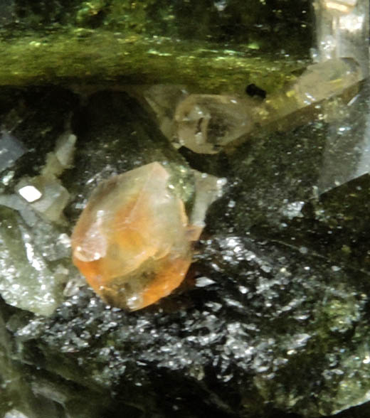 Svanbergite and Topaz on Uvite Tourmaline from Brumado District, Serra das guas, Bahia, Brazil