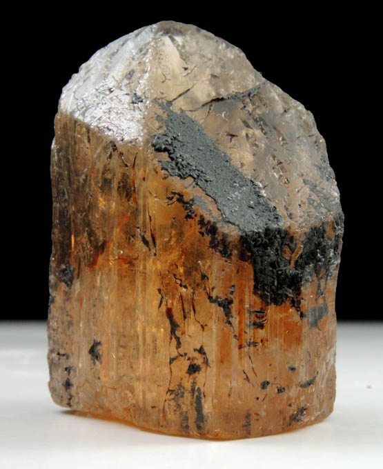 Topaz var. Imperial Topaz with Hematite from Rodrigo Silva, Ouro Preto, Minas Gerais, Brazil