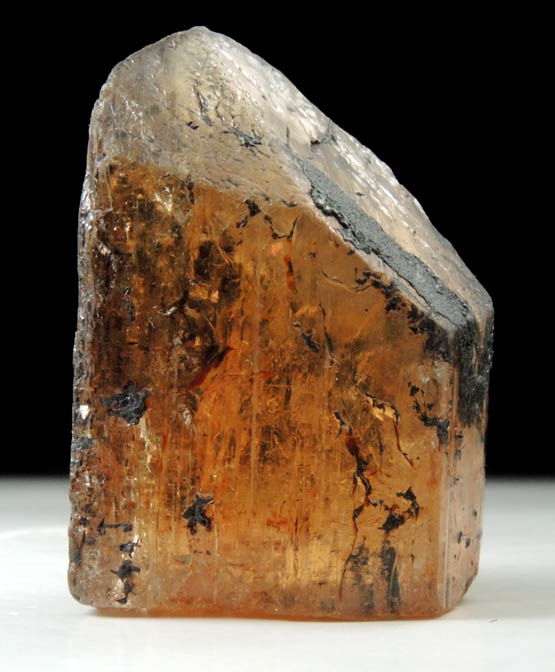 Topaz var. Imperial Topaz with Hematite from Rodrigo Silva, Ouro Preto, Minas Gerais, Brazil