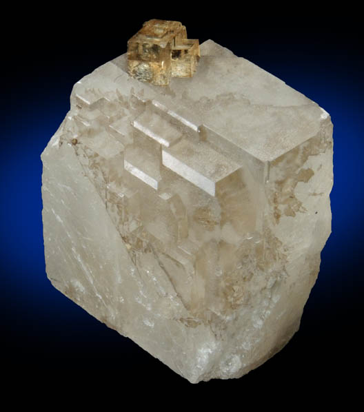 Fluorite on Calcite from Cave Stone Co. Quarry, Norristown, Shelby County, Indiana