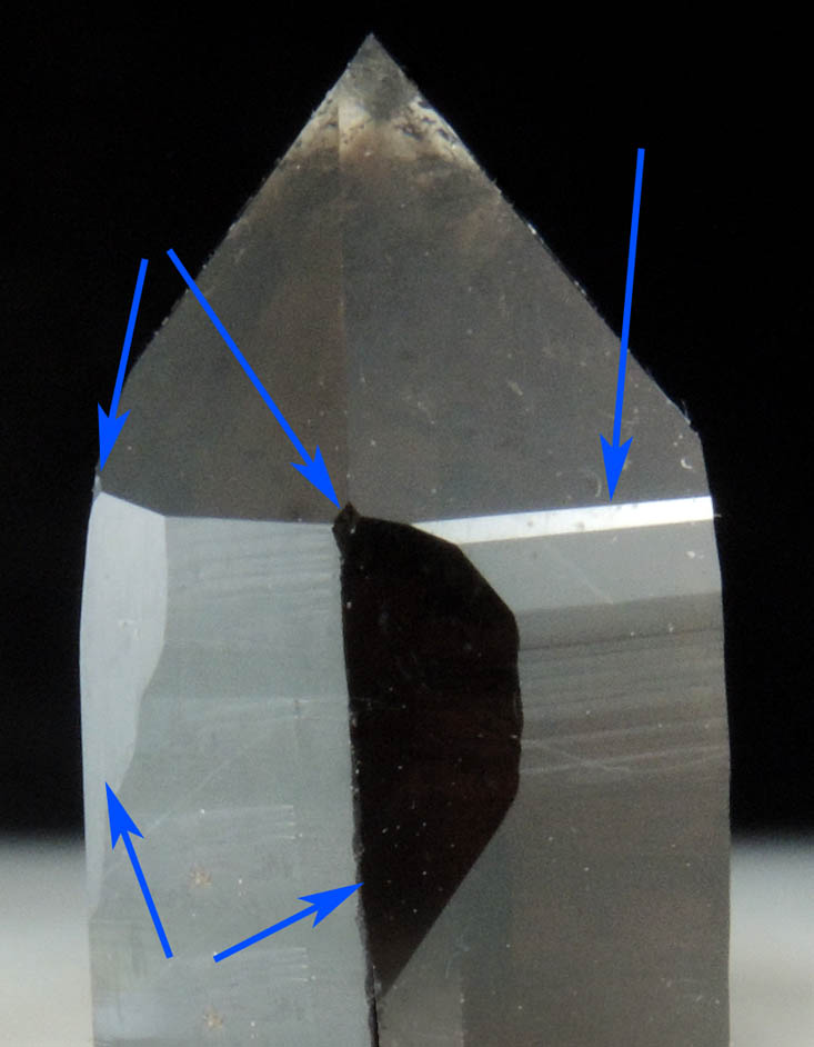 Quartz var. Smoky Quartz (Dauphin Law Twin) from Silver Bow County, Montana