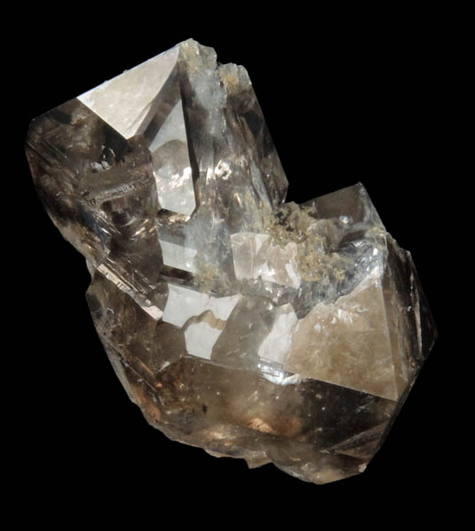 Quartz var. Smoky Quartz from Mount Marie Quarry, 7.5 km southeast of Paris Hill, Oxford County, Maine