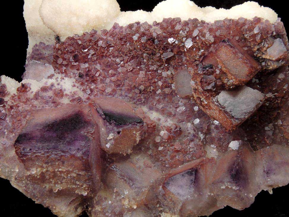 Fluorite on Quartz from Qinglong Mine, Dachang, Qianxi'nan, Guizhou, China