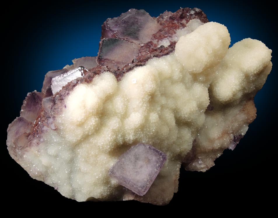 Fluorite on Quartz from Qinglong Mine, Dachang, Qianxi'nan, Guizhou, China