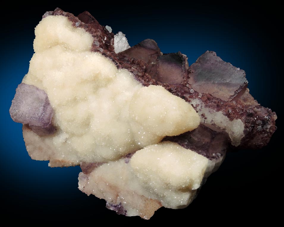 Fluorite on Quartz from Qinglong Mine, Dachang, Qianxi'nan, Guizhou, China