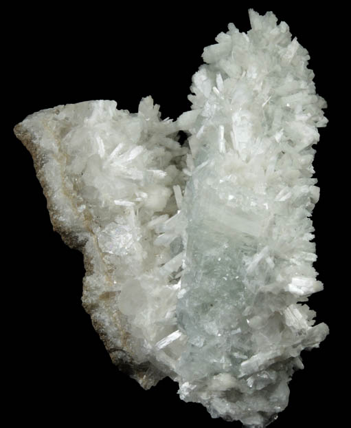 Mesolite, Apophyllite, Calcite, Prehnite from Palabora open Pit, Bench 24, Phalaborwa, Limpopo Province, South Africa
