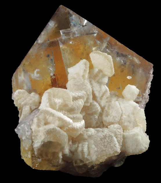 Fluorite with Calcite from Minerva #1 Mine, Cave-in-Rock District, Hardin County, Illinois