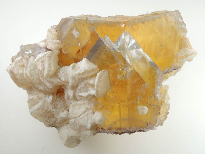 Fluorite with Calcite from Minerva #1 Mine, Cave-in-Rock District, Hardin County, Illinois