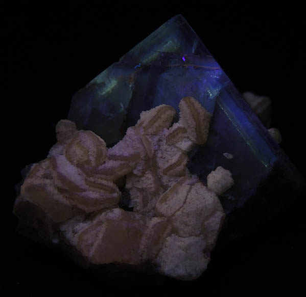 Fluorite with Calcite from Minerva #1 Mine, Cave-in-Rock District, Hardin County, Illinois