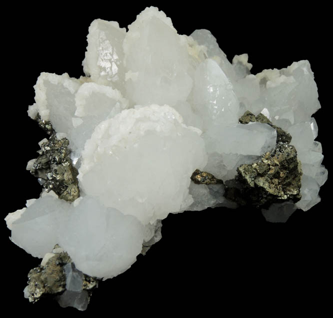 Quartz, Dolomite, Chalcopyrite from Cavnic Mine (Kapnikbanya), Maramures, Romania