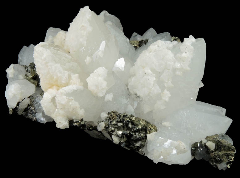 Quartz, Dolomite, Chalcopyrite from Cavnic Mine (Kapnikbanya), Maramures, Romania