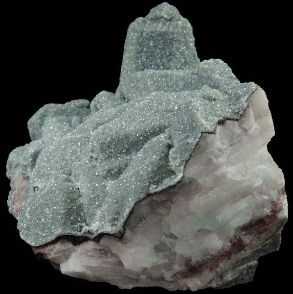 Smithsonite over Calcite from Tsumeb Mine, Otavi-Bergland District, Oshikoto, Namibia