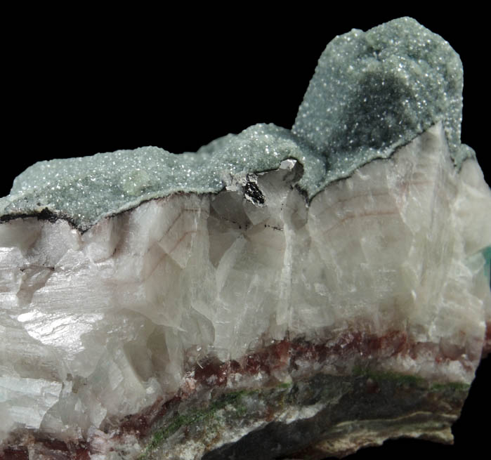 Smithsonite over Calcite from Tsumeb Mine, Otavi-Bergland District, Oshikoto, Namibia