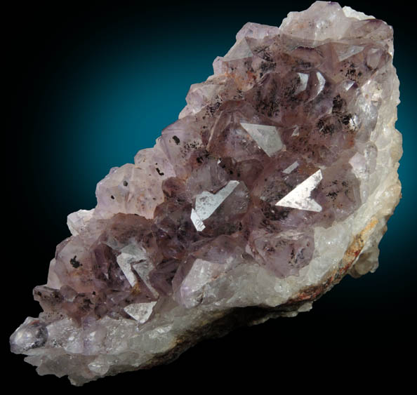 Quartz var. Amethyst Quartz with Hematite inclusions from Pearl Station, Thunder Bay District, Ontario, Canada