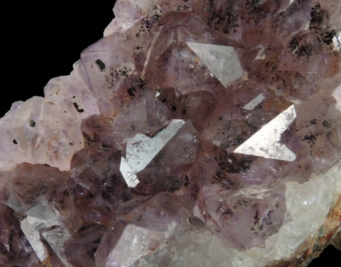 Quartz var. Amethyst Quartz with Hematite inclusions from Pearl Station, Thunder Bay District, Ontario, Canada