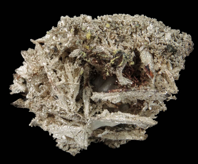 Silver (crystallized) with Calcite from Andres del Rio District, Batopilas, Chihuahua, Mexico