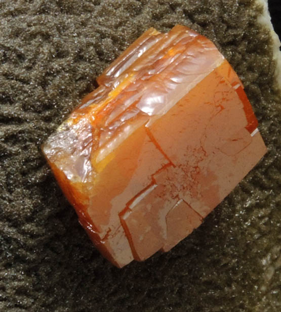 Wulfenite and Vanadinite on Calcite from Erupcion/Ahumada Mine, Sierra de Los Lamentos, Chihuahua, Mexico
