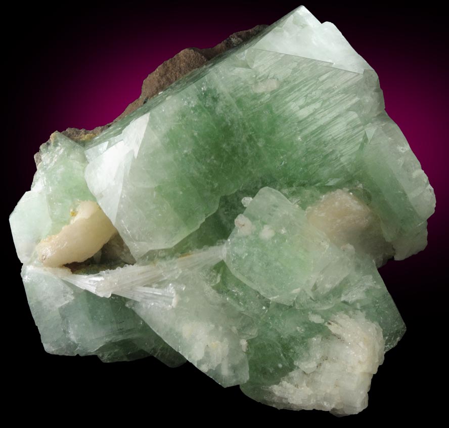 Apophyllite with Stilbite and Scolecite from Bombay Pada Quarry, Mumbai District, Maharashtra, India