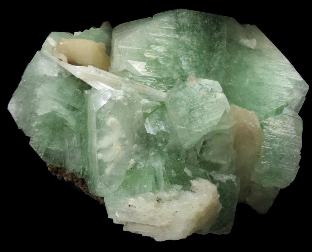 Apophyllite with Stilbite and Scolecite from Bombay Pada Quarry, Mumbai District, Maharashtra, India