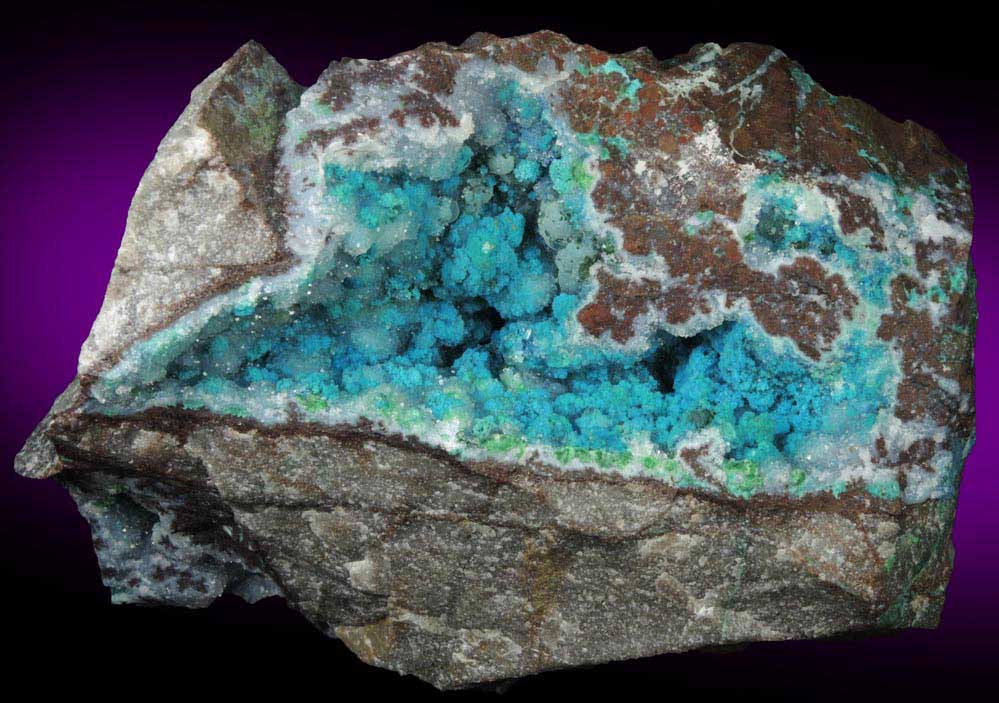 Chrysocolla on Quartz with Chrysocolla inclusions from Acari Mine, Caraveli Province, Arequipa Department, Peru