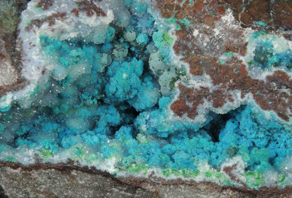 Chrysocolla on Quartz with Chrysocolla inclusions from Acari Mine, Caraveli Province, Arequipa Department, Peru