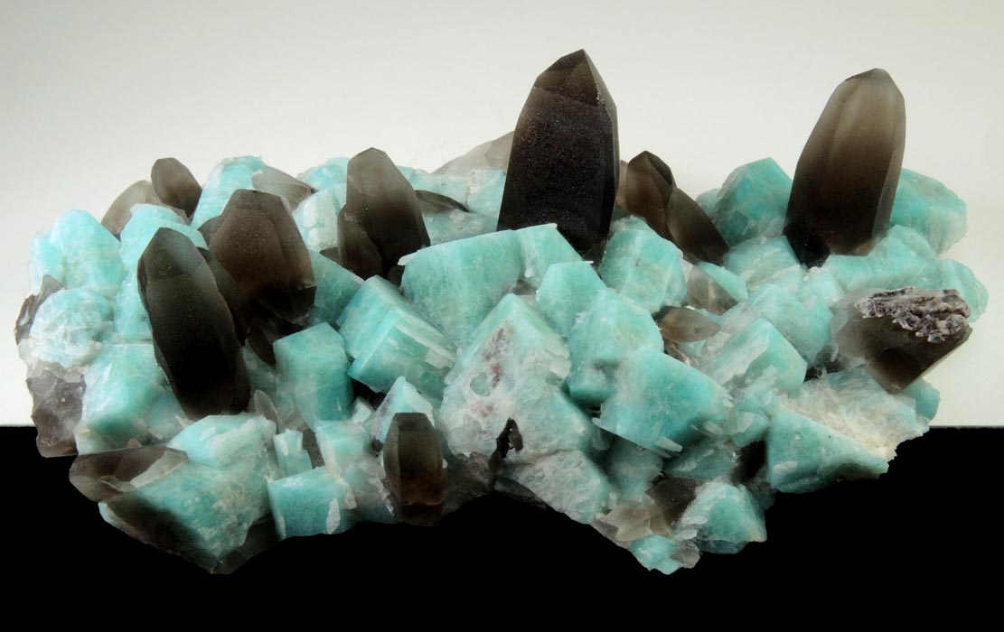 Microcline var. Amazonite with Smoky Quartz from Smoky Hawk Claim, Florissant, Teller County, Colorado