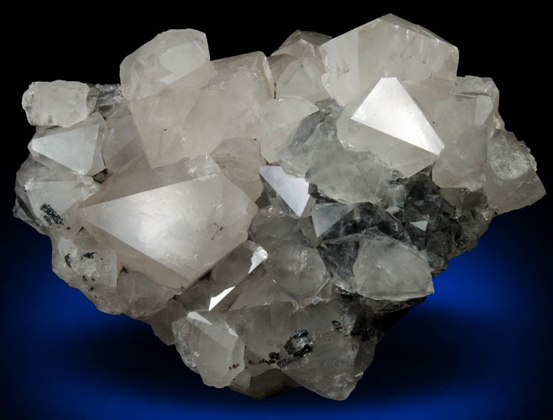 Quartz (di-pyramidal habit) over Hematite from Cleator Moor, West Cumberland Iron Mining District, Cumbria, England