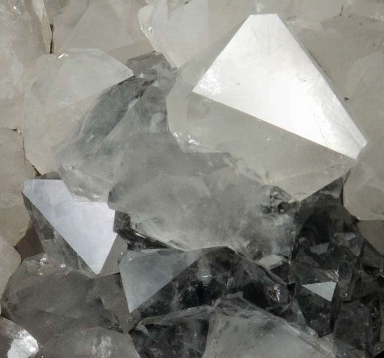 Quartz (di-pyramidal habit) over Hematite from Cleator Moor, West Cumberland Iron Mining District, Cumbria, England