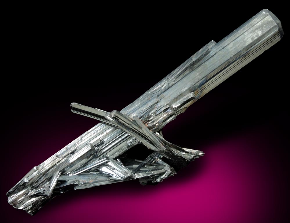 Stibnite from Wuling, Qingjiang, Jiangxi, China