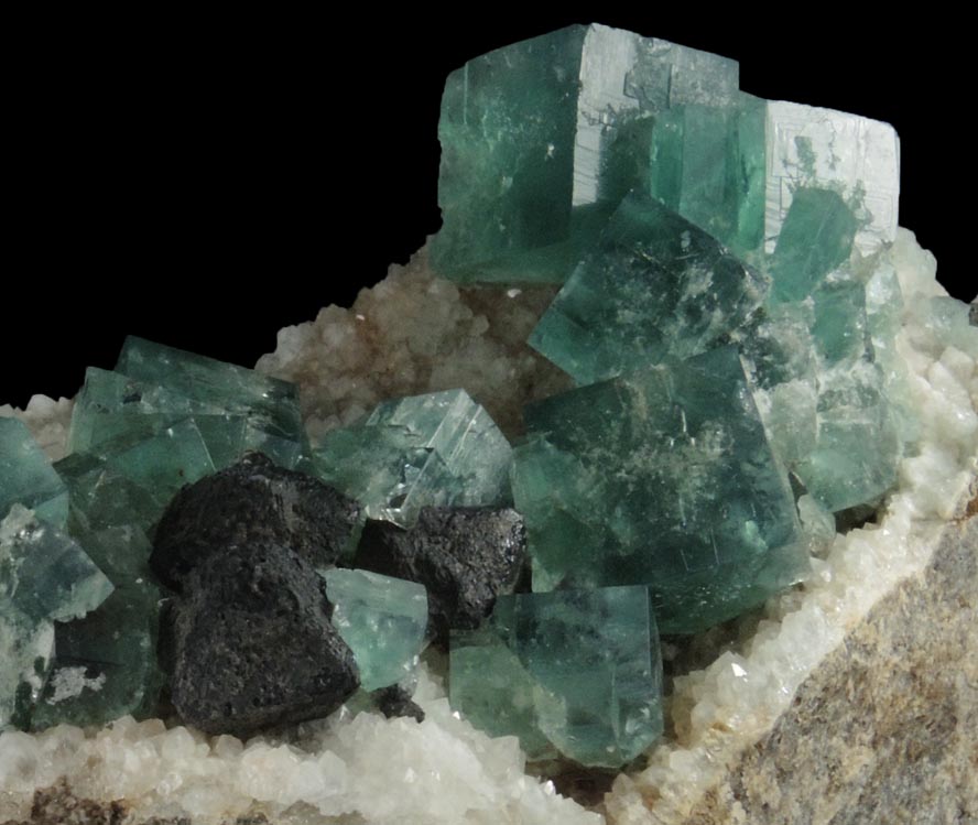 Fluorite with Galena on Quartz from Rogerley Mine, West Crosscut Pocket, Frosterley, County Durham, England