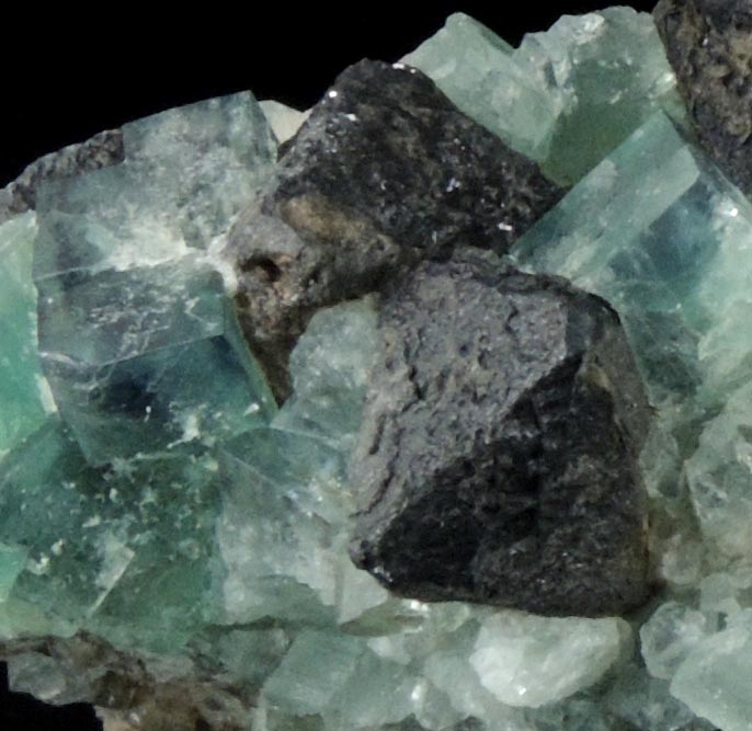 Fluorite with Galena on Quartz from Rogerley Mine, West Crosscut Pocket, Frosterley, County Durham, England