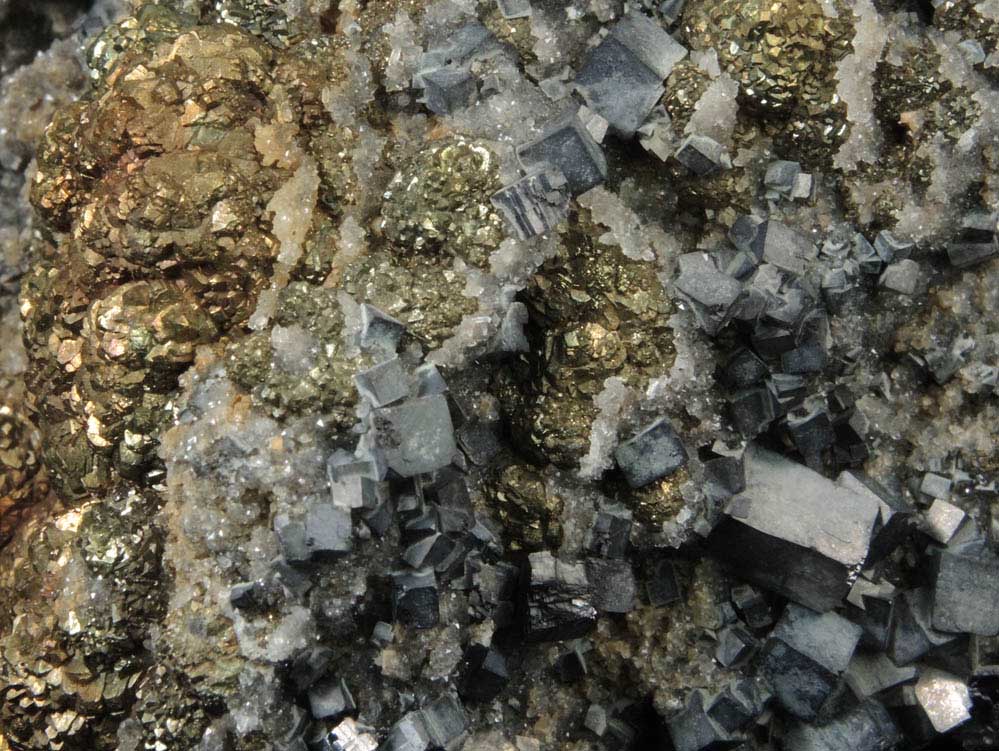 Galena, Pyrite, Quartz from Sweetwater Mine, Viburnum Trend, Reynolds County, Missouri