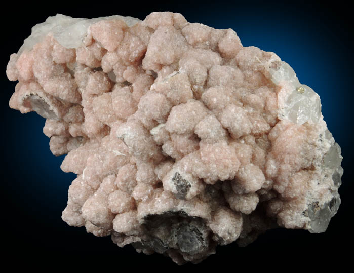 Rhodochrosite over Quartz from Manuelita Mine, Morococha District, Yauli Province, Peru