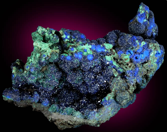 Azurite with Malachite from Tongshan Mine, Guichi, Anhui, China