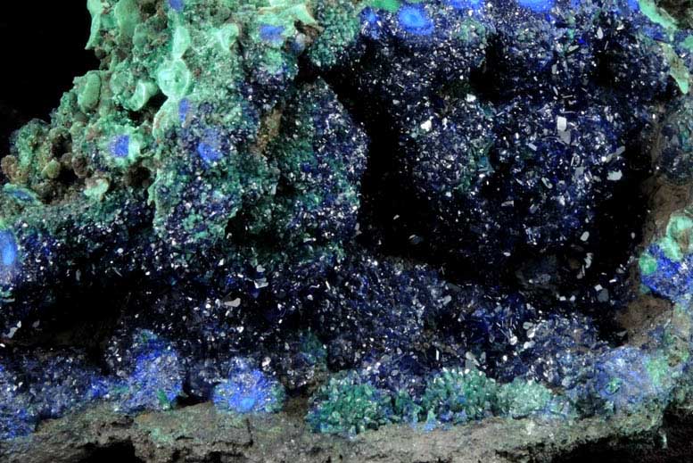 Azurite with Malachite from Tongshan Mine, Guichi, Anhui, China