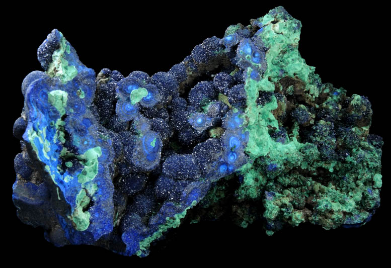 Azurite with Malachite from Tongshan Mine, Guichi, Anhui, China