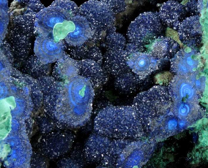 Azurite with Malachite from Tongshan Mine, Guichi, Anhui, China