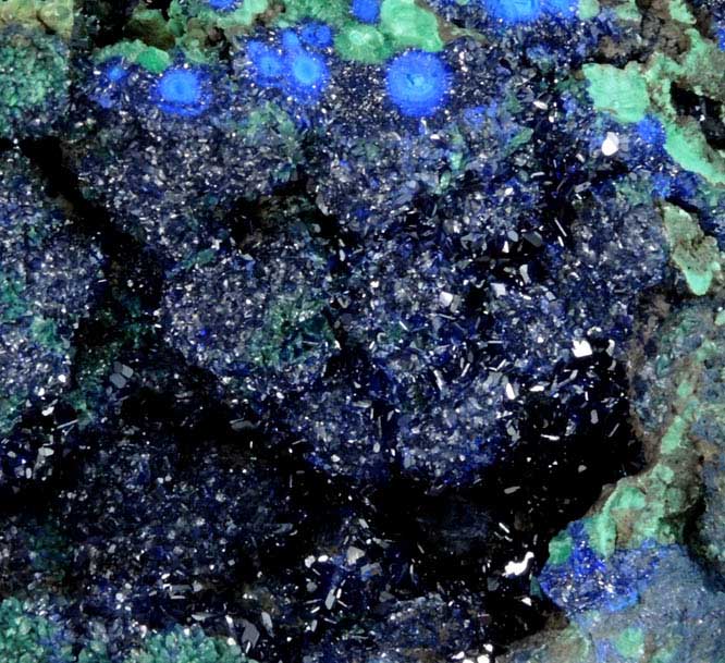 Azurite with Malachite from Tongshan Mine, Guichi, Anhui, China