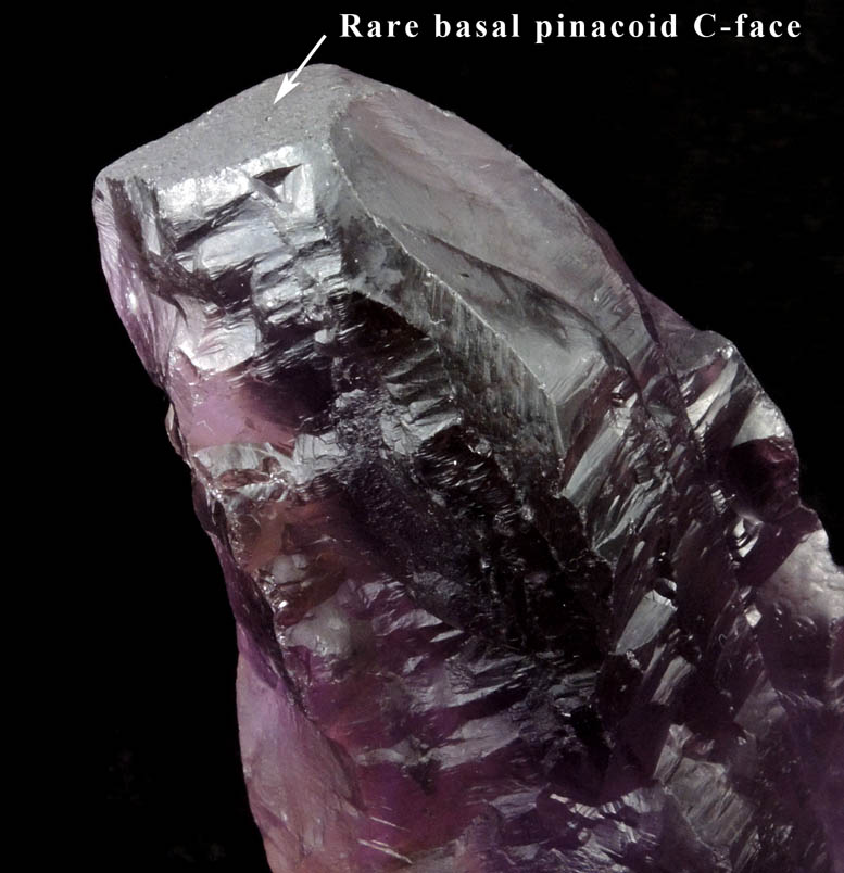 Quartz var. Ametrine Crystal (rare combination of amethyst and citrine) from Anahi Mine, La Gaiba District, Angel Sandoval Province, Santa Cruz Department, Bolivia